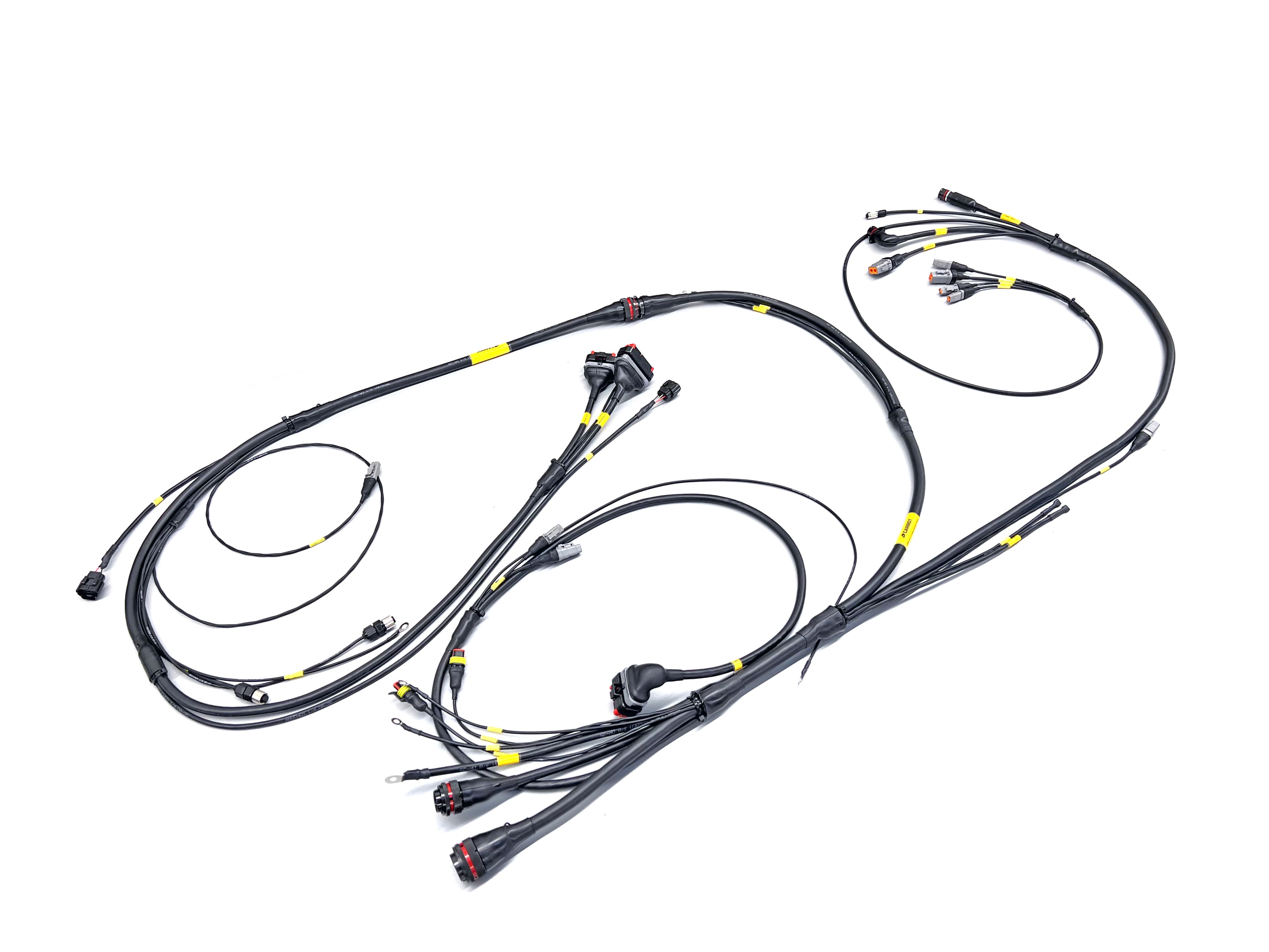 A concentrically twisted wiring harness built by Carrot Wiring Solutions.